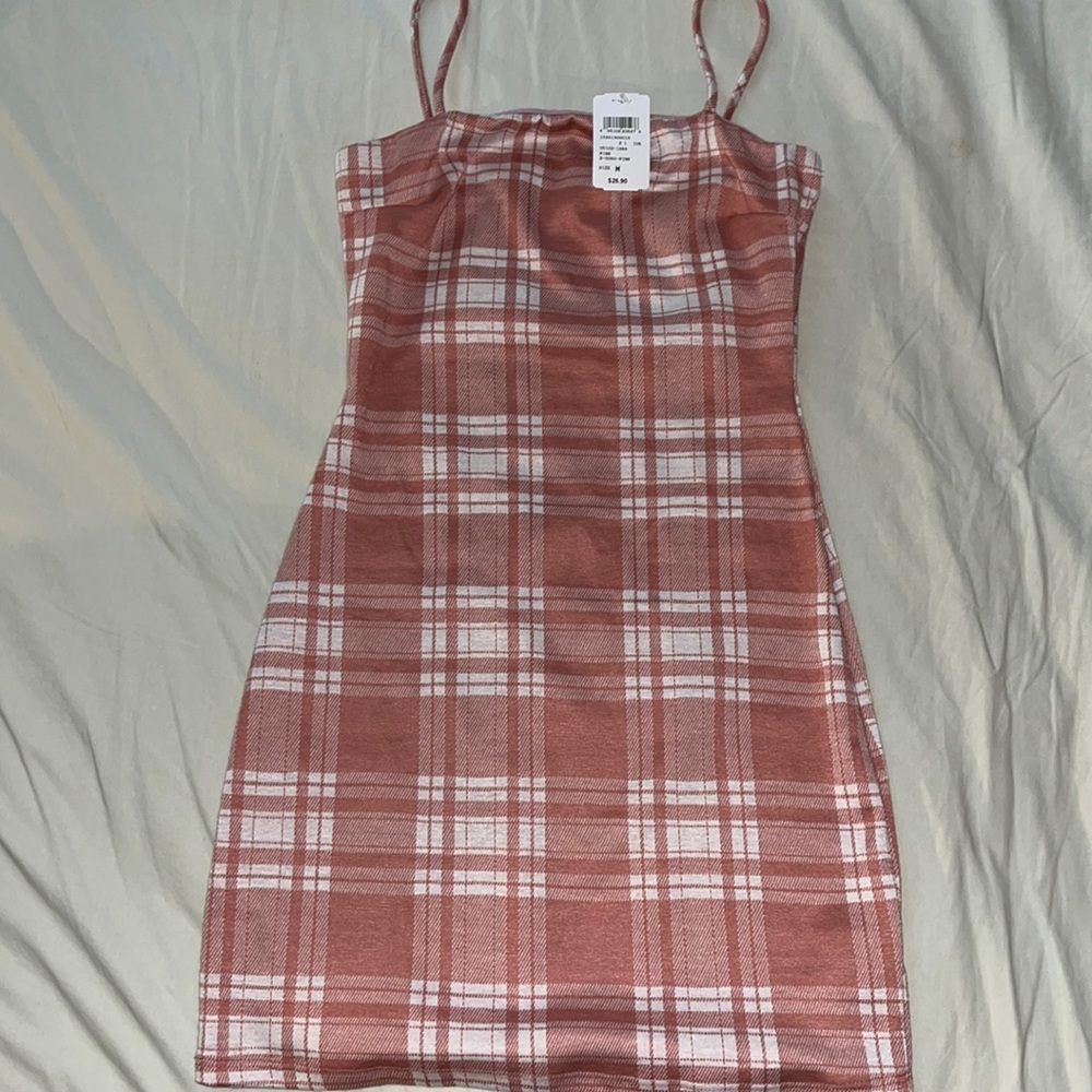 Pink Windsor plaid dress